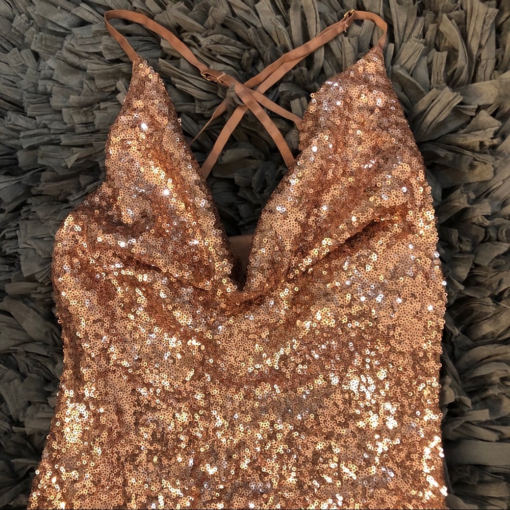 Rose Gold Sequence Dress.